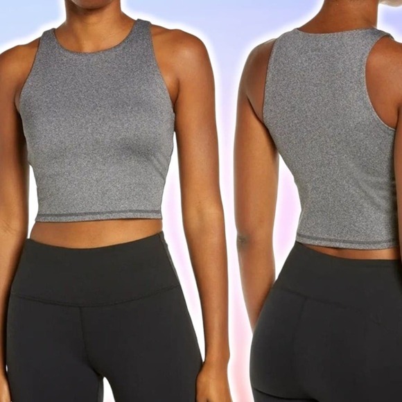 MADEWELL MWL Form Racerback Crop Top Tank Sz XXS Heather Gray - Picture 1 of 5